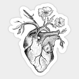 Heart Vase Sticker